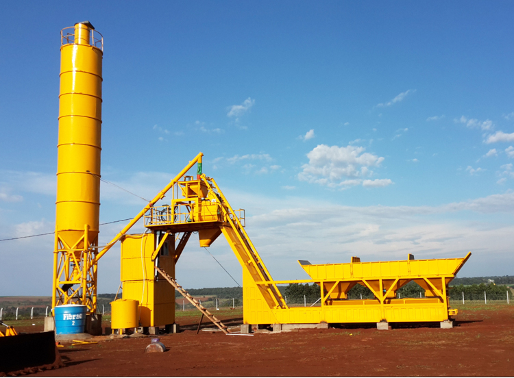 YHZS25 portable concrete plant 